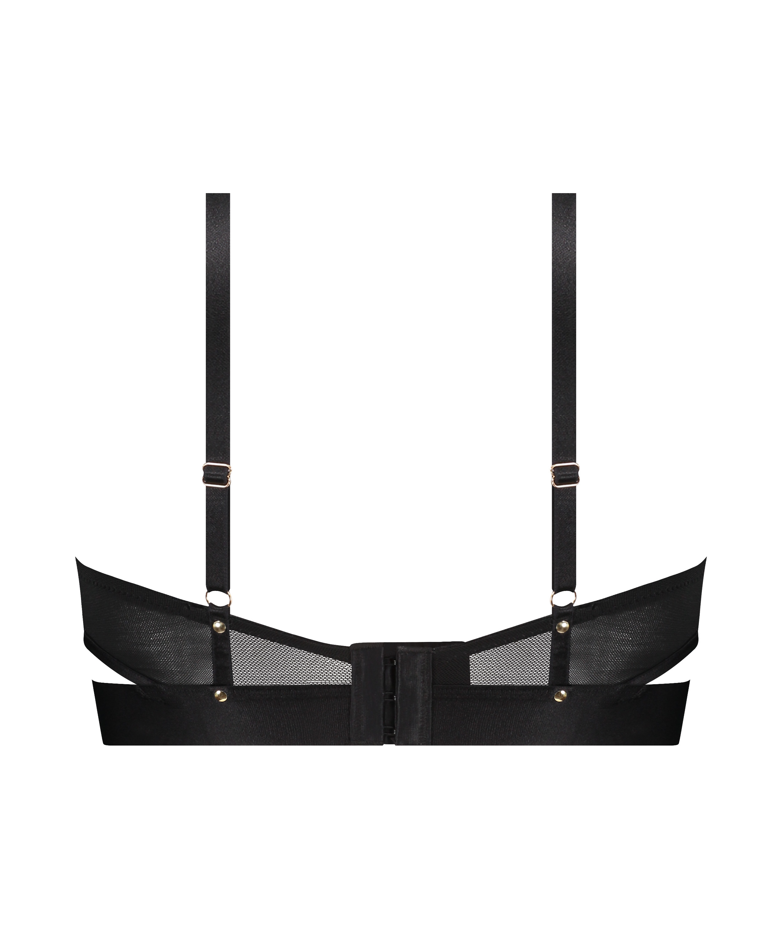 Uvattert bh med bøyle longline Sable, Svart, main