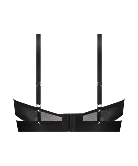 Uvattert bh med bøyle longline Sable, Svart