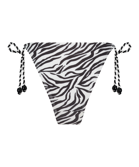 Cheeky Tanga Bikini Underdel Doha Zebra, Hvit