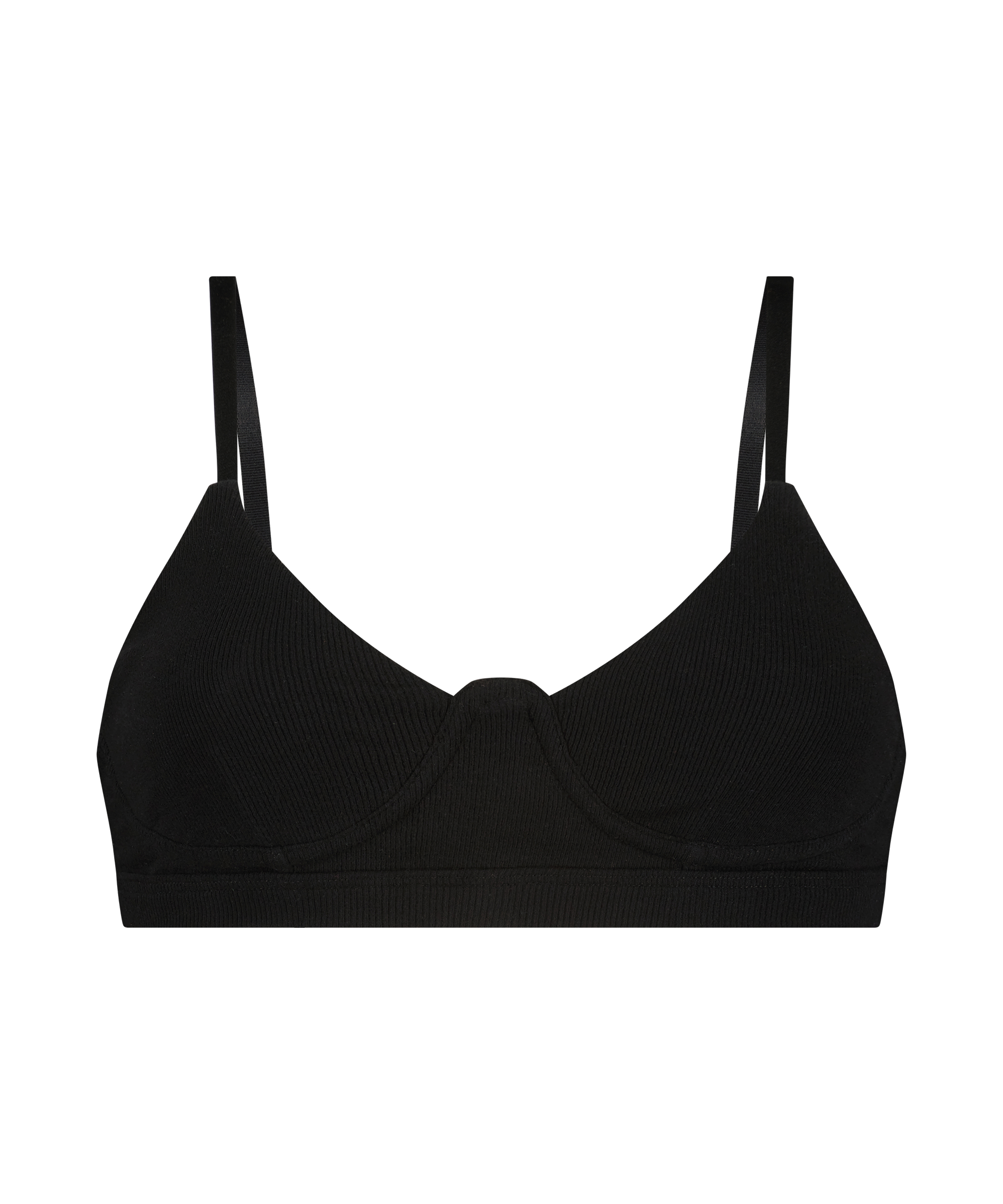 Bralette Rib Baddie, Svart, main