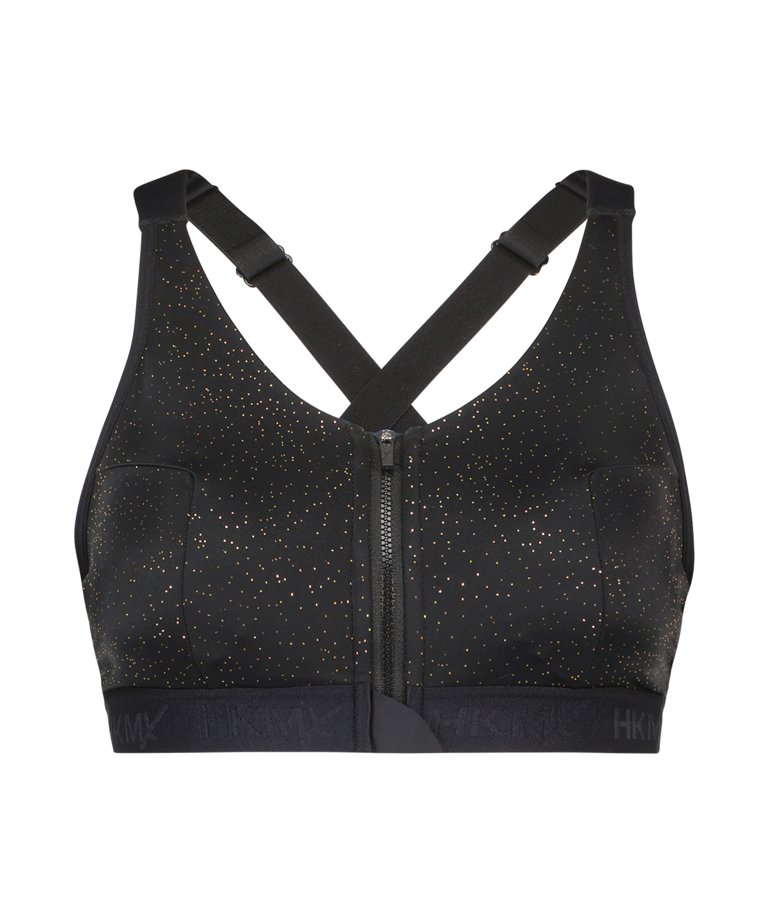 ﻿HKMX Sports-BH The Pro Level 3 Gullglitter, Svart, main