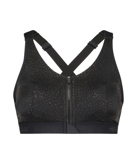 ﻿HKMX Sports-BH The Pro Level 3 Gullglitter, Svart