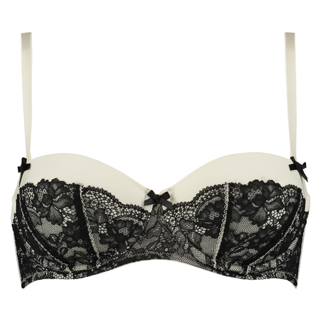 Padded strapless underwired bra  Lenka, Hvit