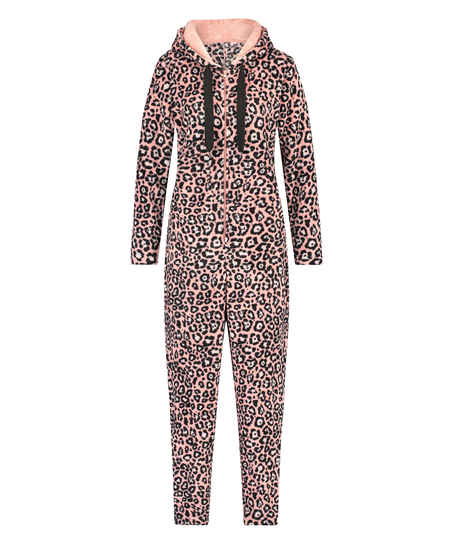 Leopard onesie, Rosa