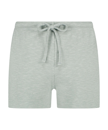 Ribbet shorts, Grønn
