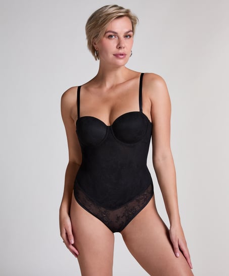 Lace Shaping Body, Svart