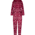 Flannel fleece onesie, Rød