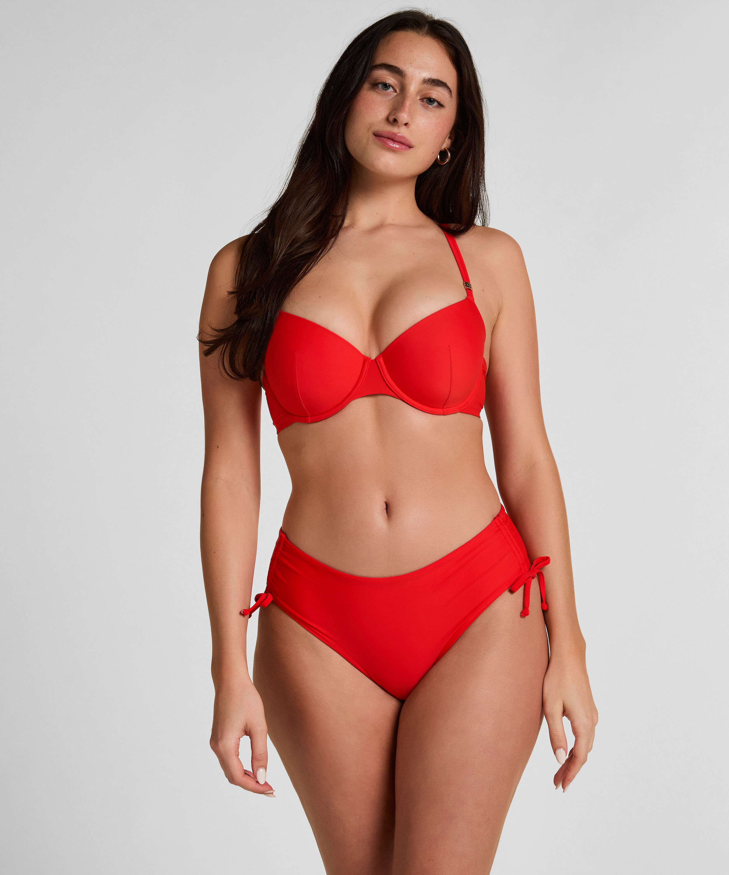 Midi Bikini Bottom Luxe, Rød