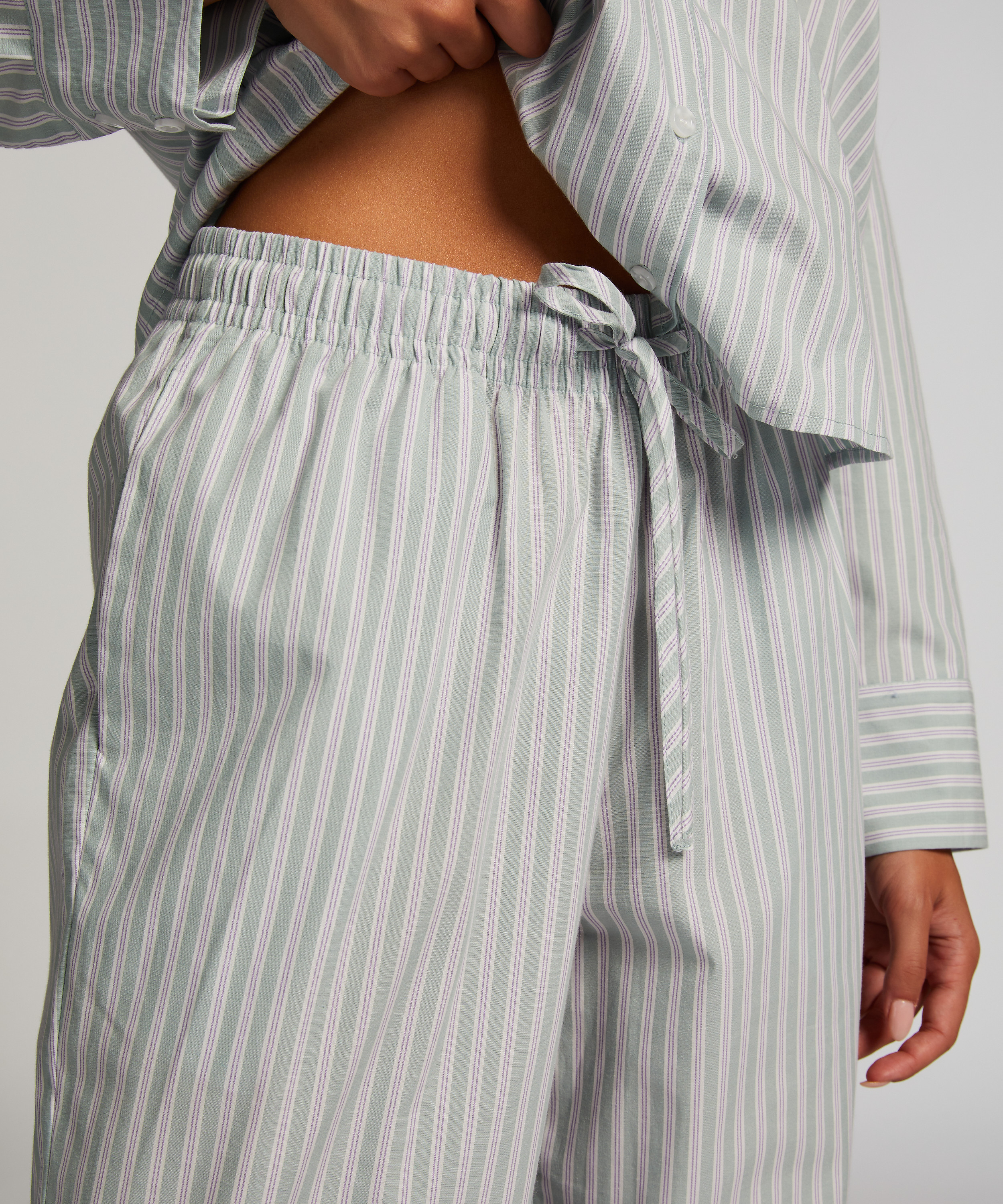 Pyjamabukserr Stripy, Grønn, main