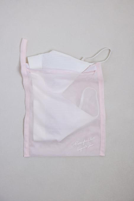 Washing Bag Pink Ribbon Small, Rosa