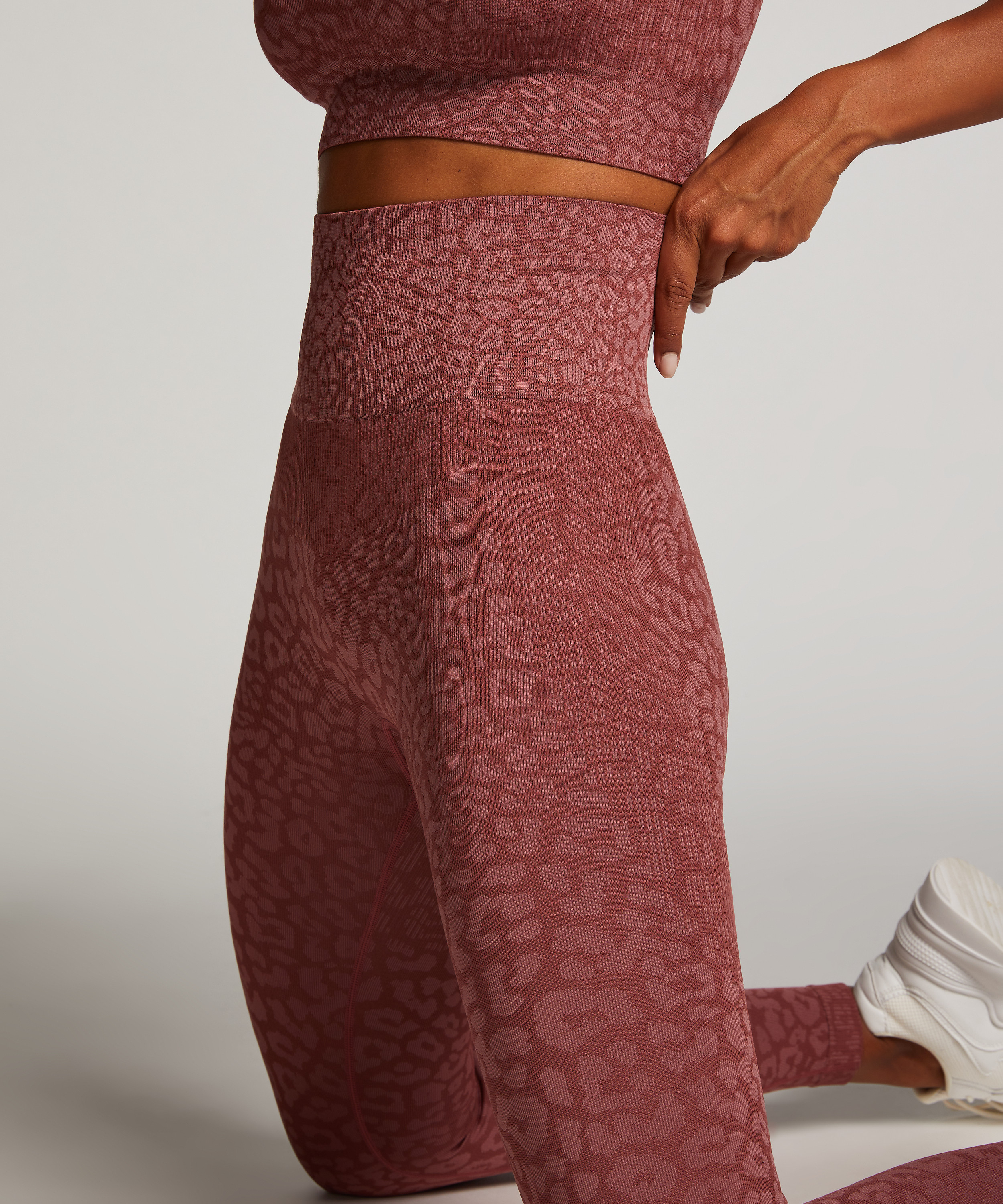 HKMX High waisted s&oslash;ml&oslash;s treningstights, Rosa, main