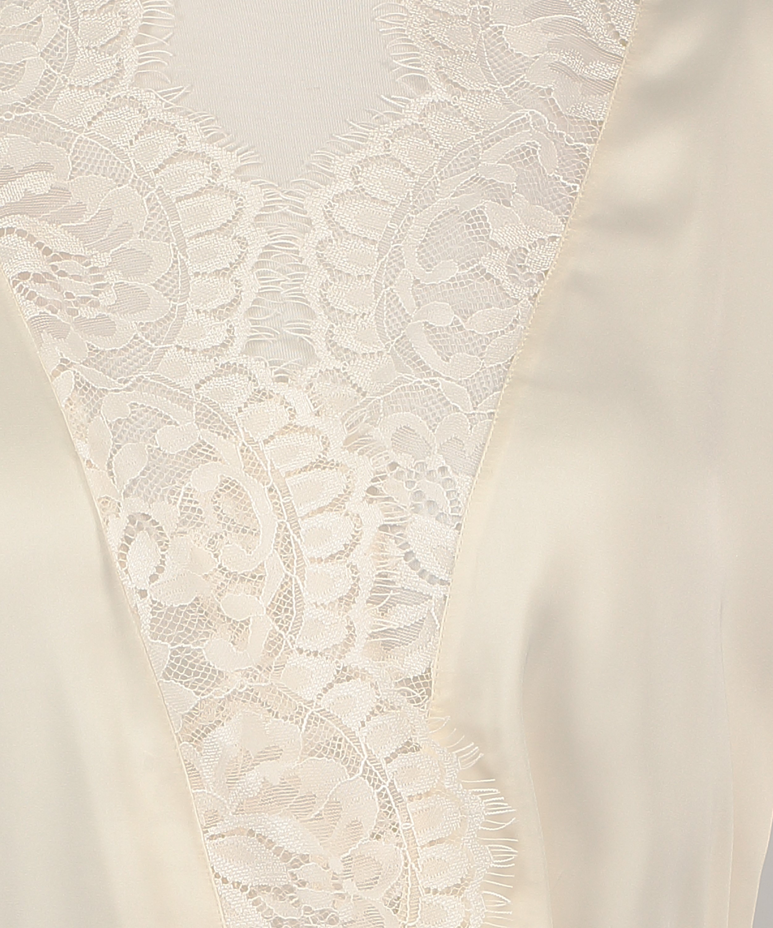 Kimono med heldekkende blonder, Hvit, main