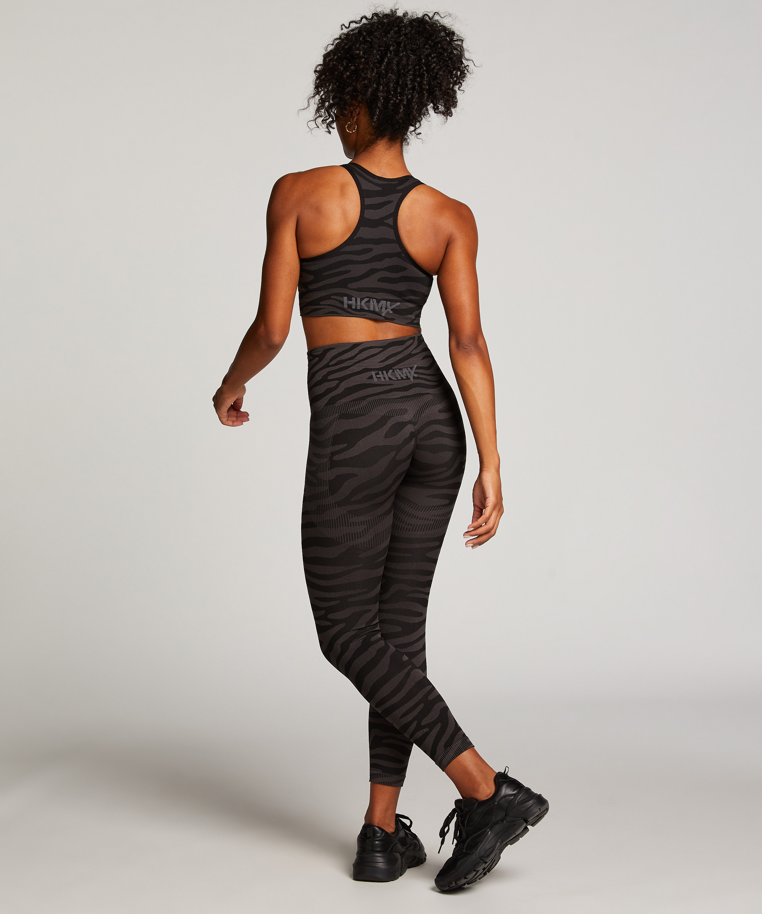 HKMX High waisted s&oslash;ml&oslash;s treningstights, Svart, main