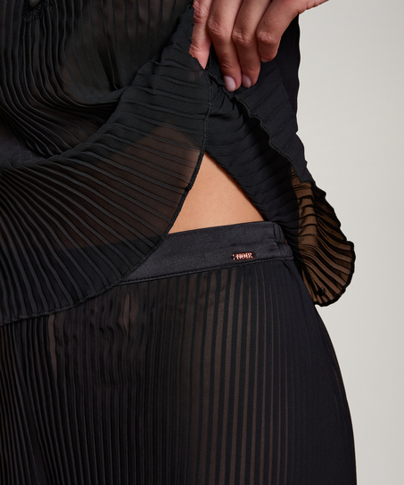 Plisse Short, Svart