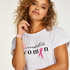 Pink Ribbon kortermet topp, Hvit