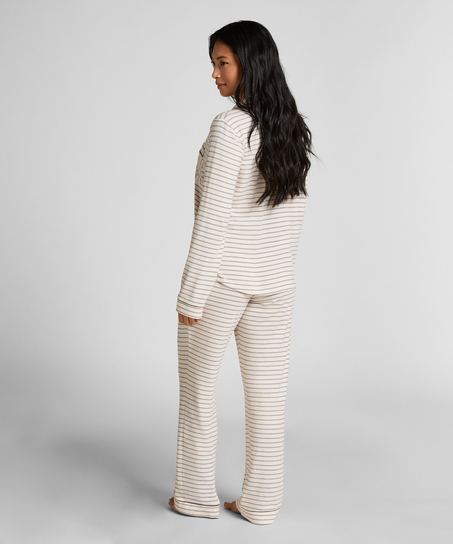 Essential langermet jakke i jerseystoff, Hvit