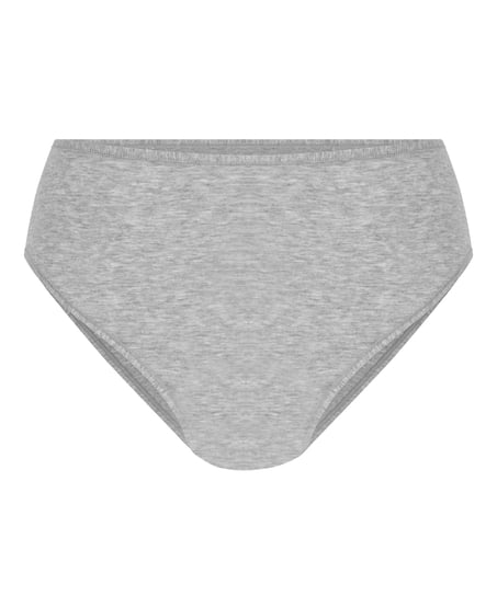 Brazilian med høye ben, i bomull, Grå