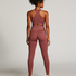 HKMX High waisted s&oslash;ml&oslash;s treningstights, Rosa