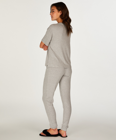 Rib kortermet topp, Gr&aring;