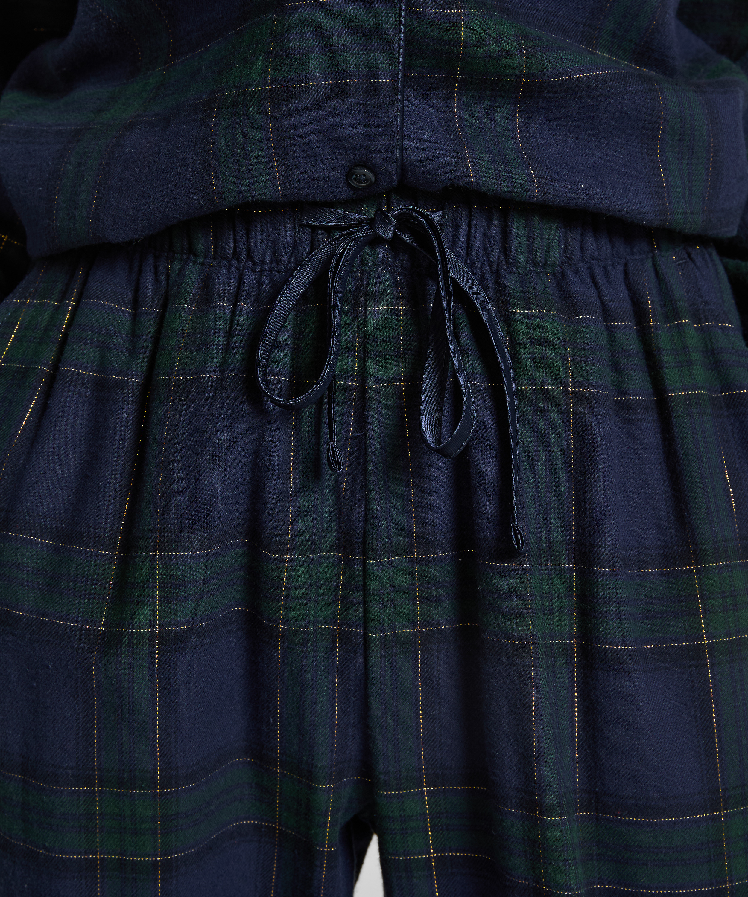 Flannel pysjamasbukse, Bl&aring;, main