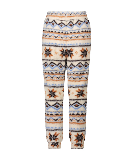 Fleece  joggebukse, Hvit