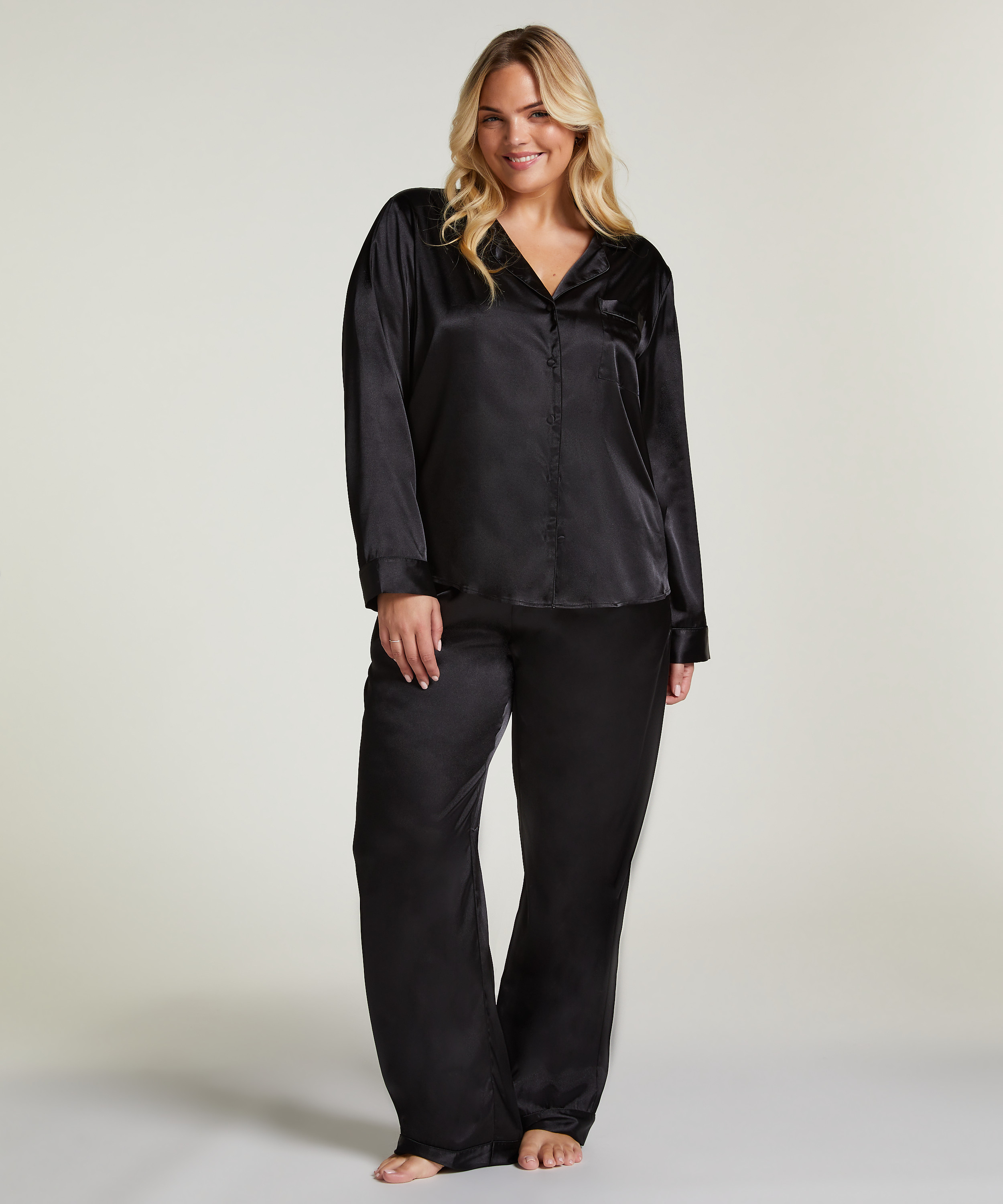 Satengbukser, Svart, main