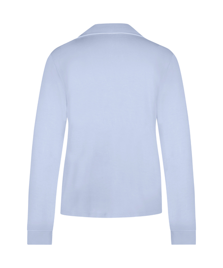 Essential langermet jakke i jerseystoff, Blå