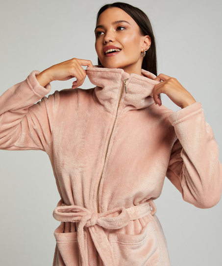 Badekåpe Zip Fleece, Rosa
