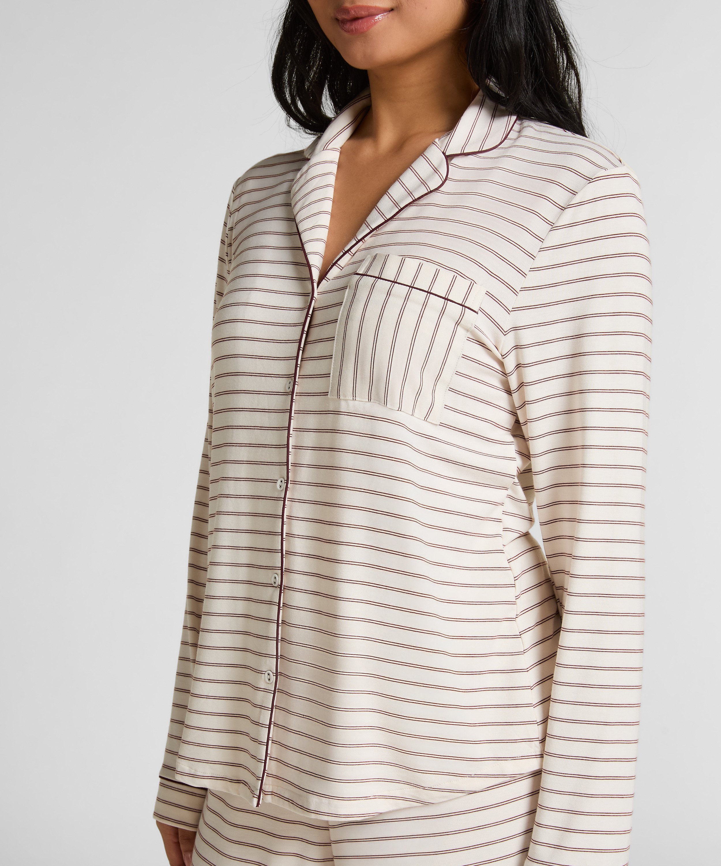 Essential langermet jakke i jerseystoff, Hvit, main