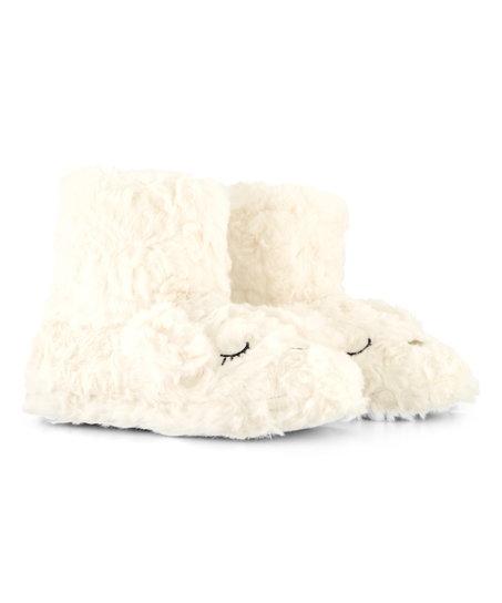 Fur Slippers, Hvit