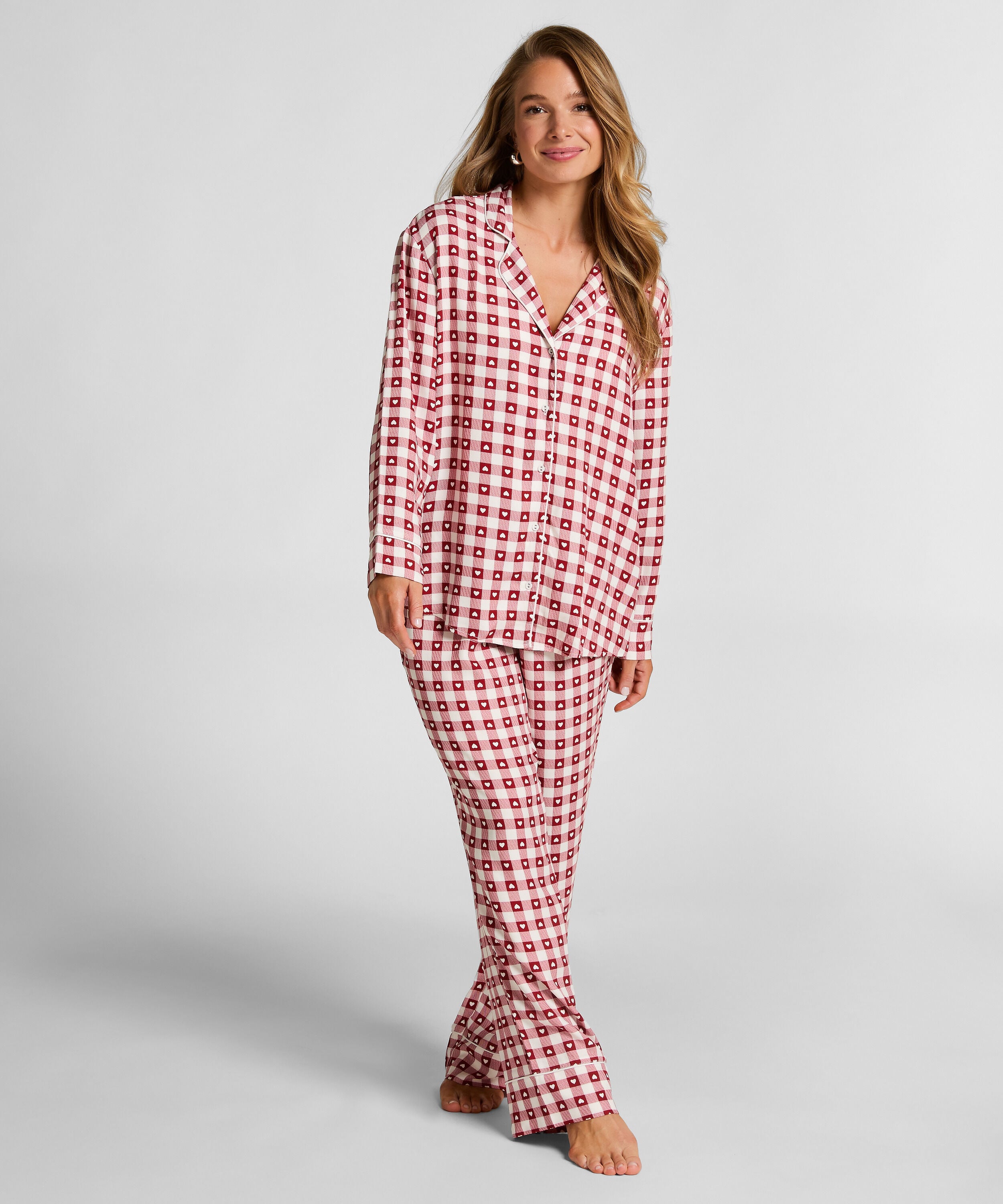 Pyjamassett twill, Rød