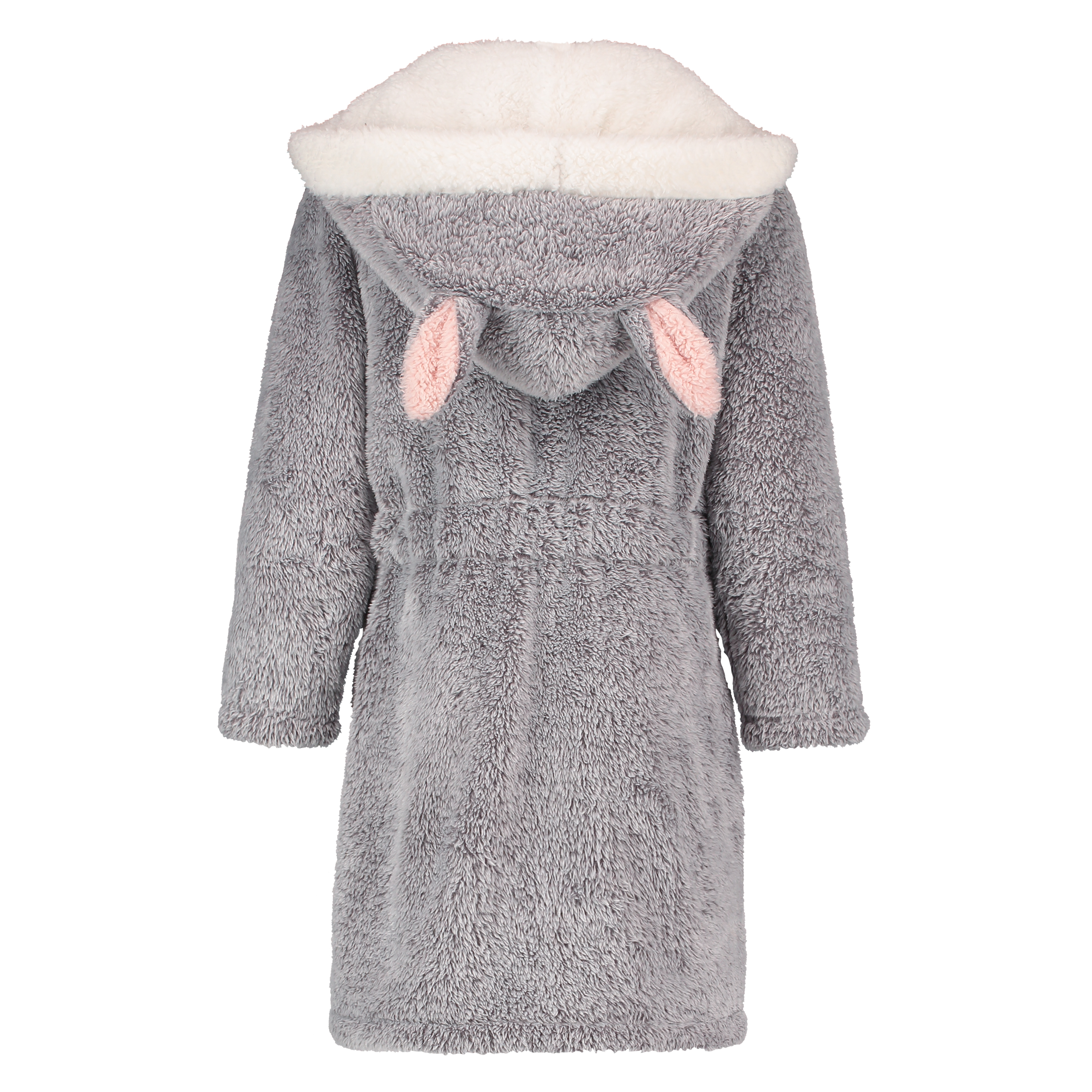 Kids Fleece Bathrobe, Grå, main