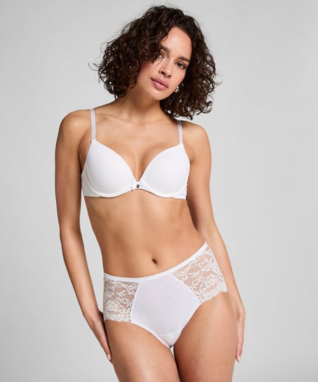 Superslip Midi Lace, Hvit