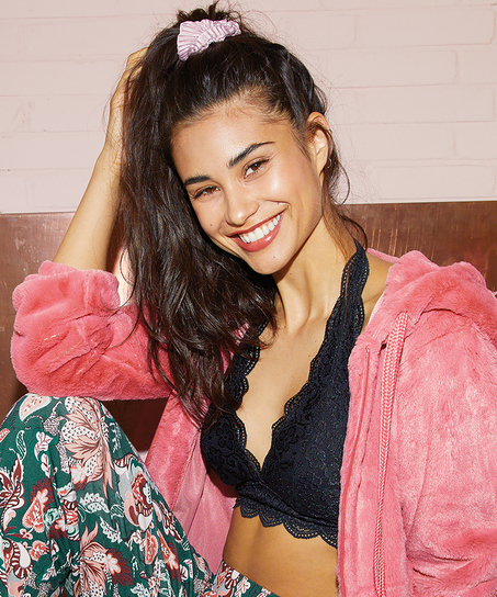 Halter blonde-bralett, Svart