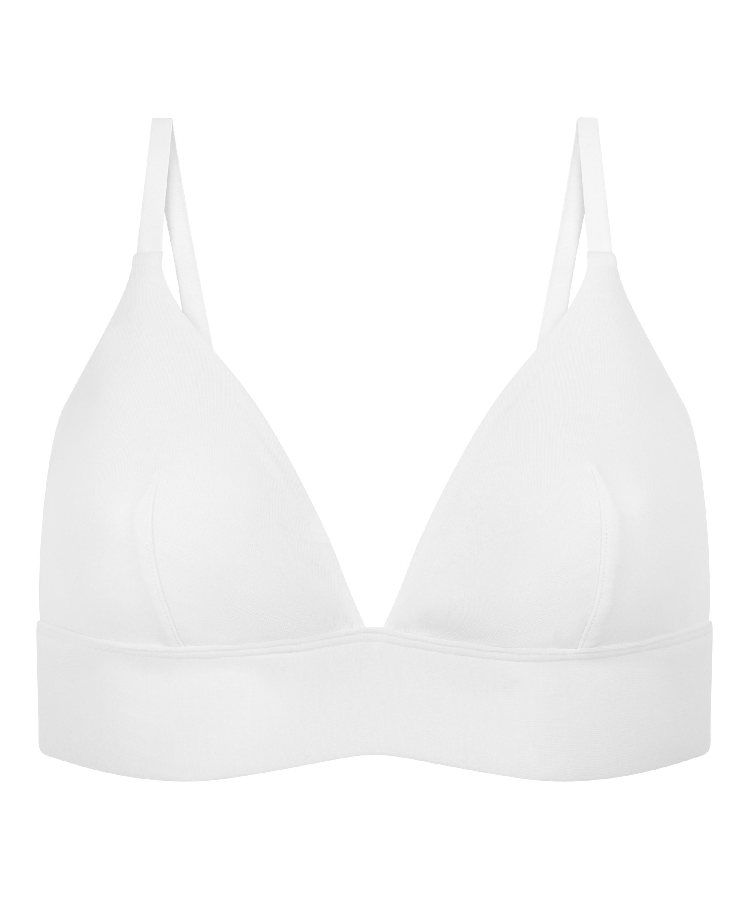 Bralette i bomull, Hvit, main