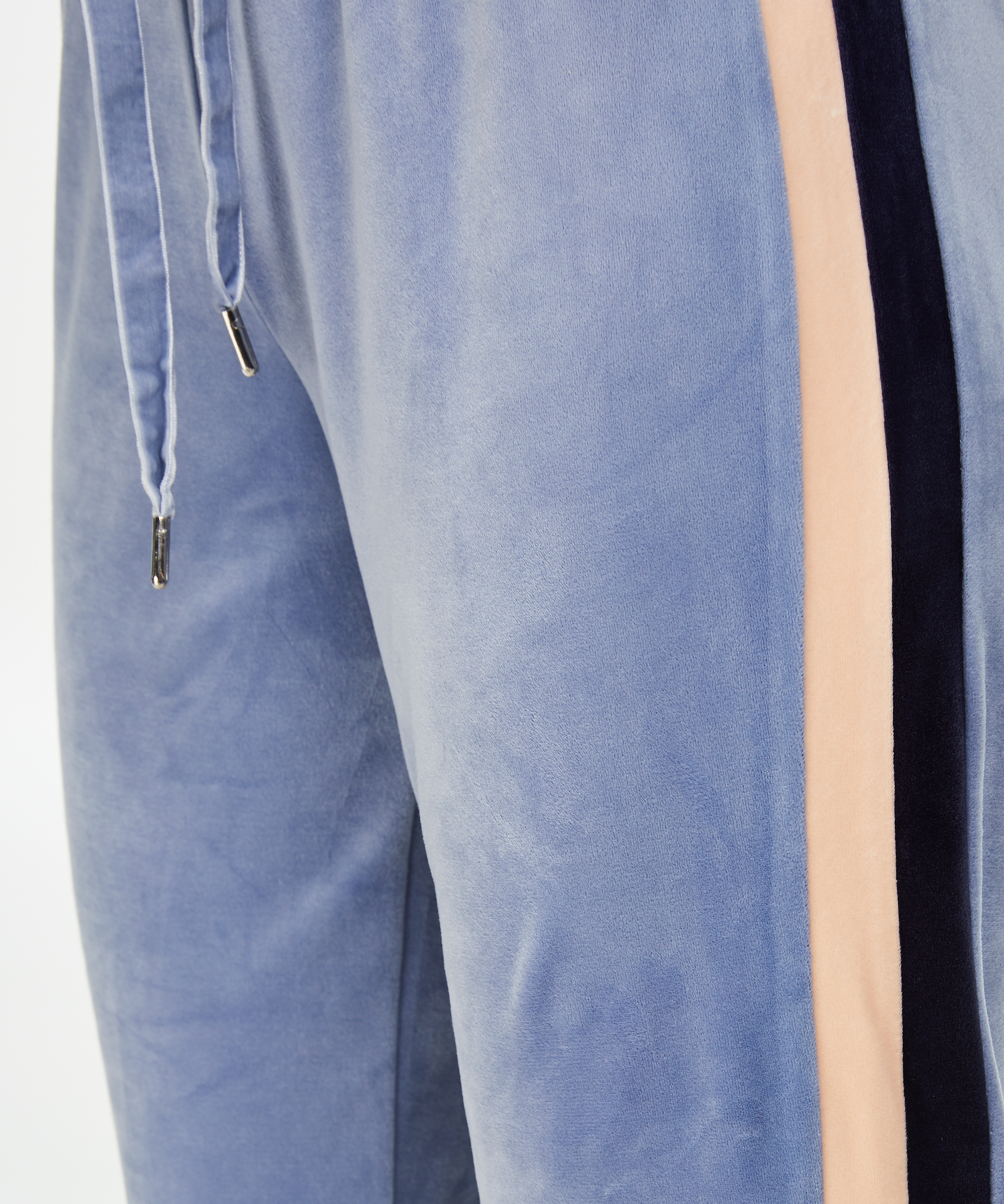 Striped velvet Joggebukser, Bl&aring;, main