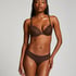 Invisible brasiliansk truse Lace Back, Brun