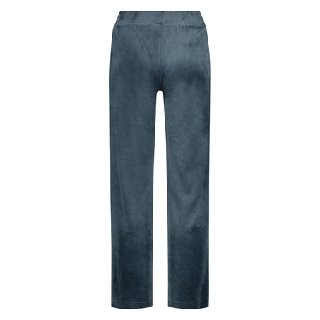 Velours pysjamasbukse, Bl&aring;