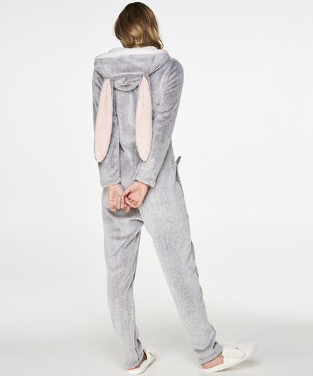 Novelty Fleece Onesie, Grå
