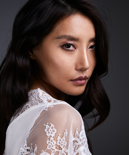 Cap Sleeve kimono, Hvit