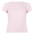 Ribbed Crew Neck Short-Sleeved Pyjama Top, Rosa