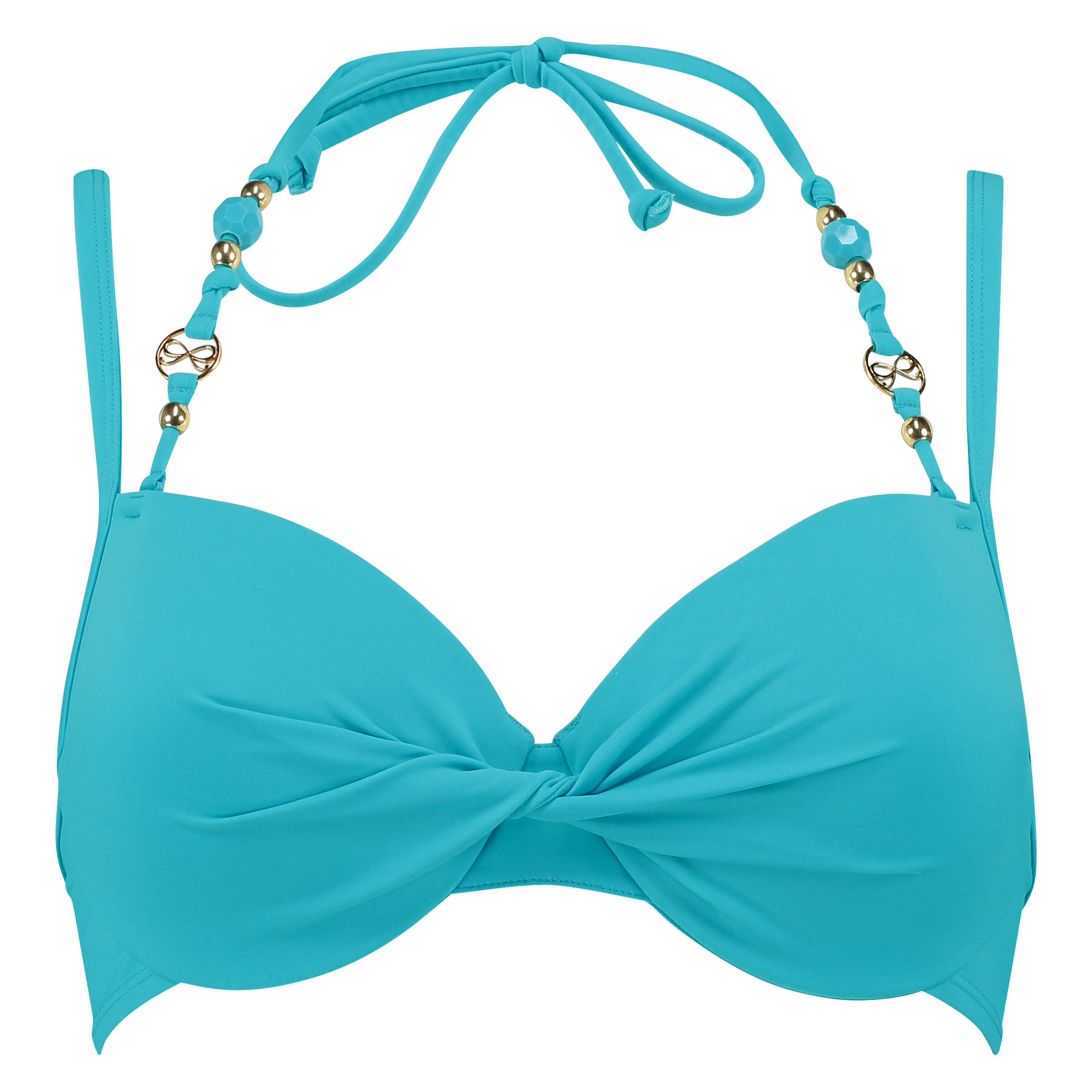 Padded bikini top Necklace wave, Bl&aring;, main
