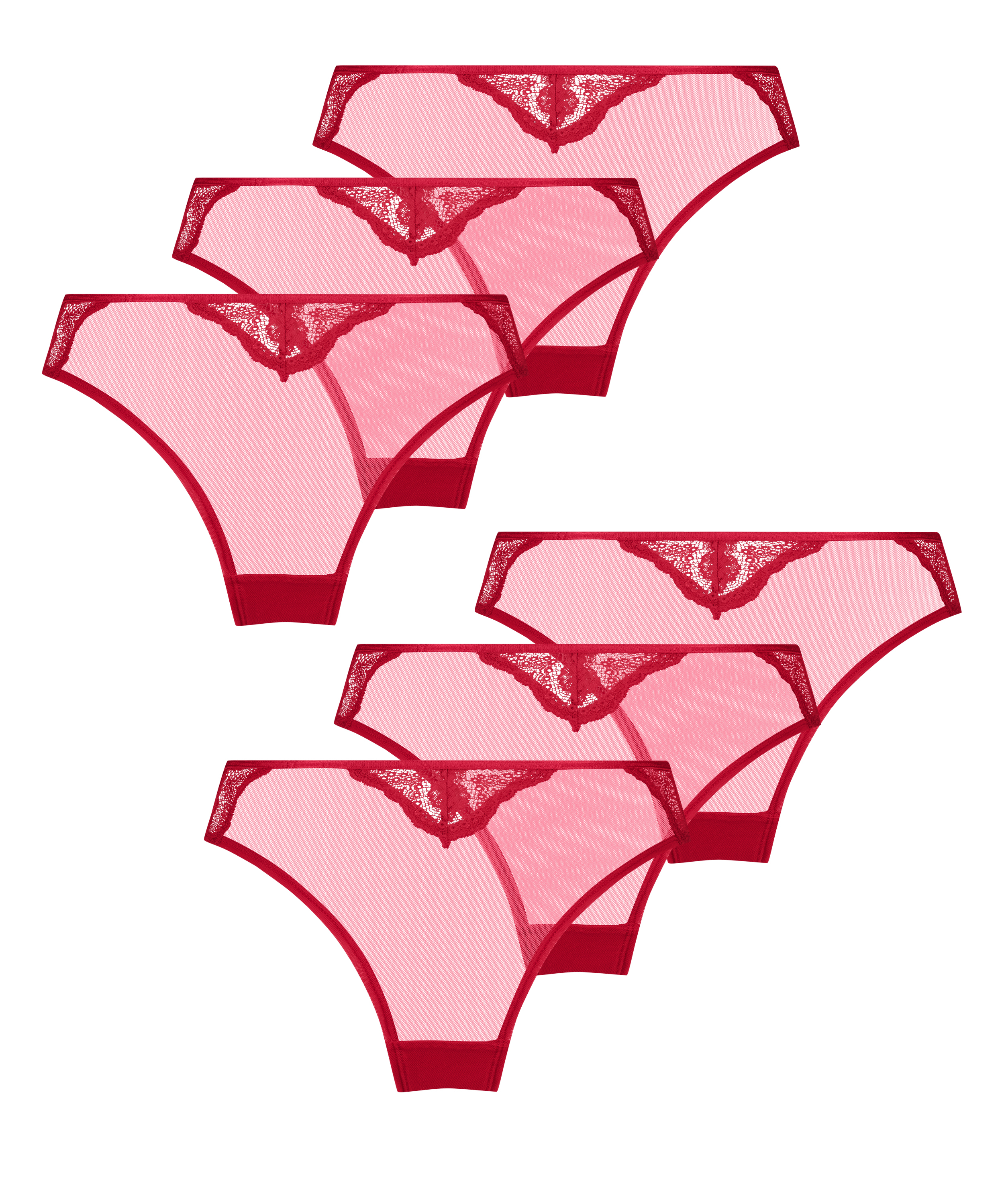 6-pakning med brazillian, R&oslash;d, main