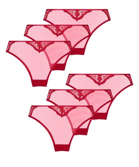 6-pakning med brazillian, R&oslash;d