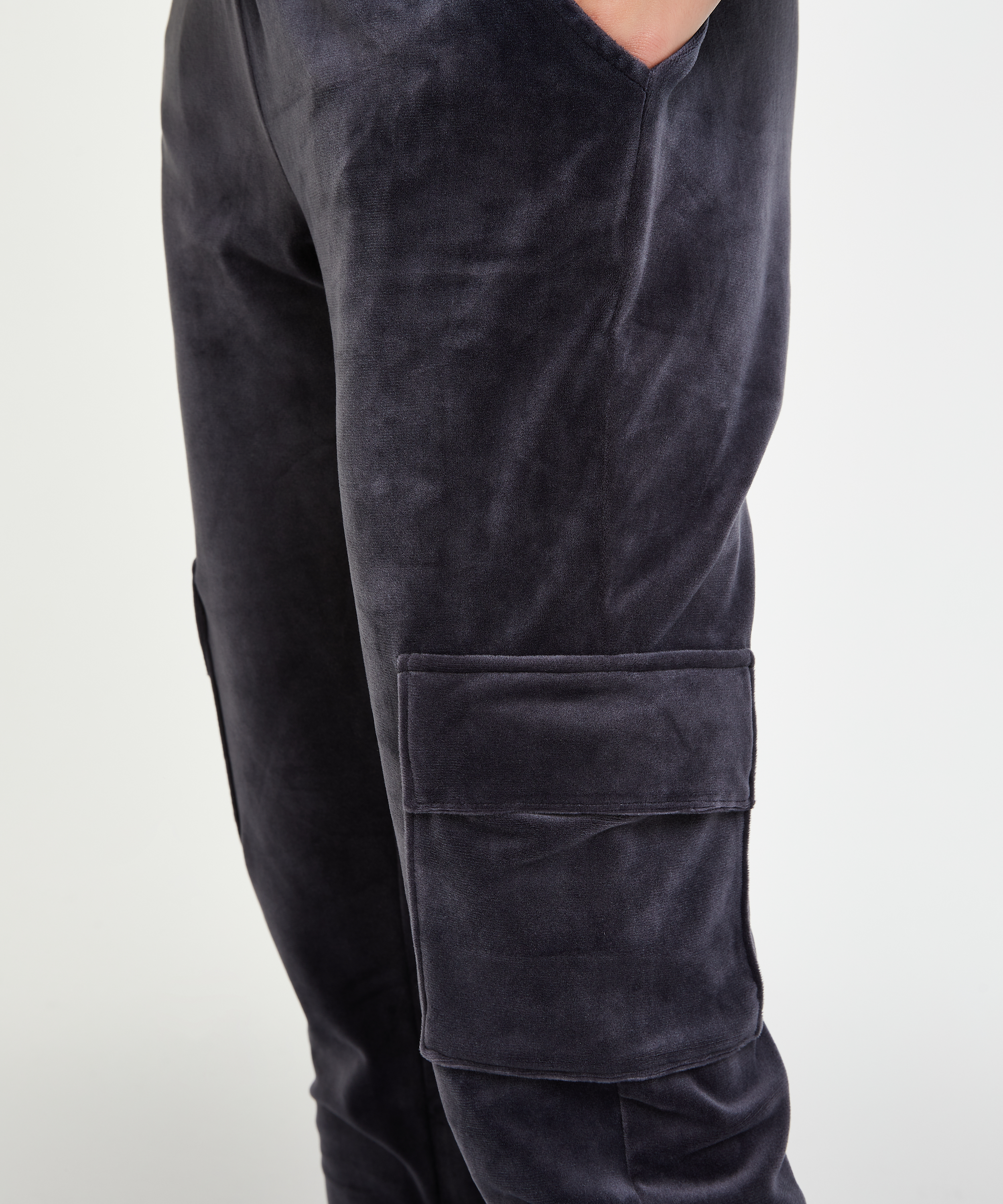 Joggebukse i fl&oslash;yel Cargo, Gr&aring;, main