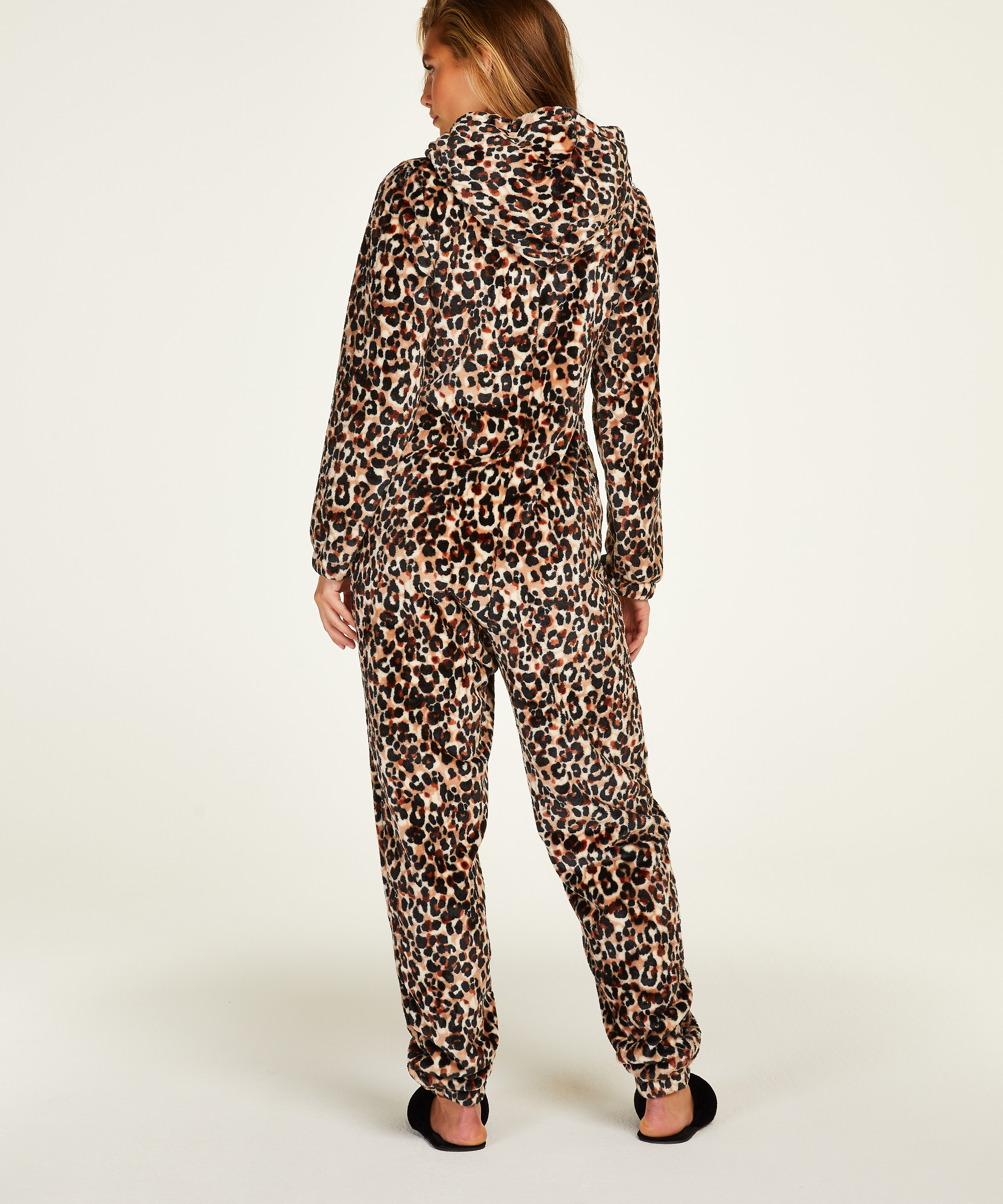Onesie flanellfleece, Brun, main