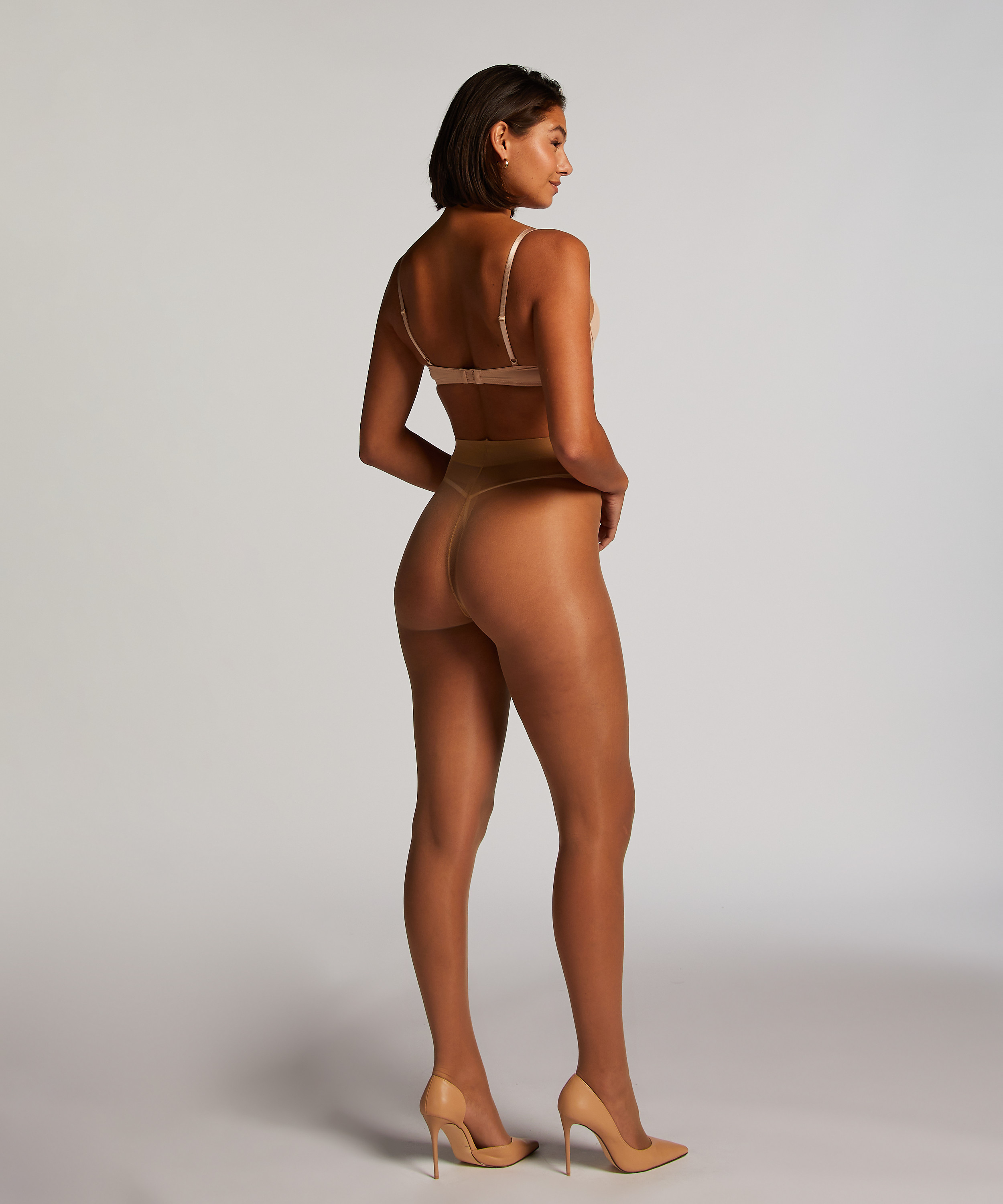 Tights 15 denier med raknings-motstand, Beige, main