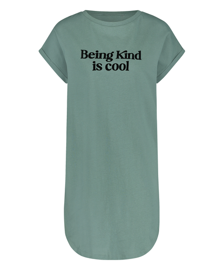 Nattskjorte med rund hals, Grønn