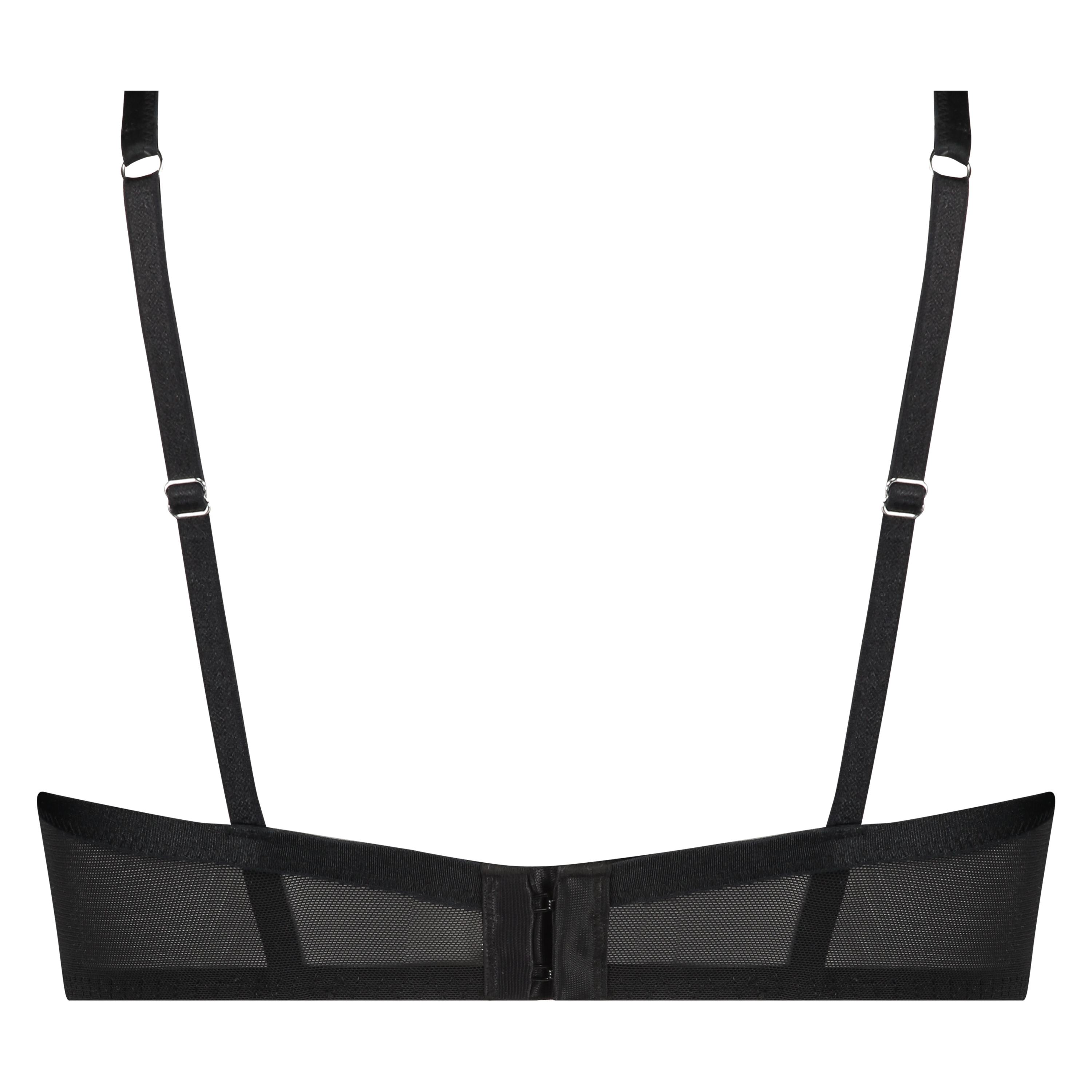 Cardi fôret BH med halvskåler og bøyle, Svart, main