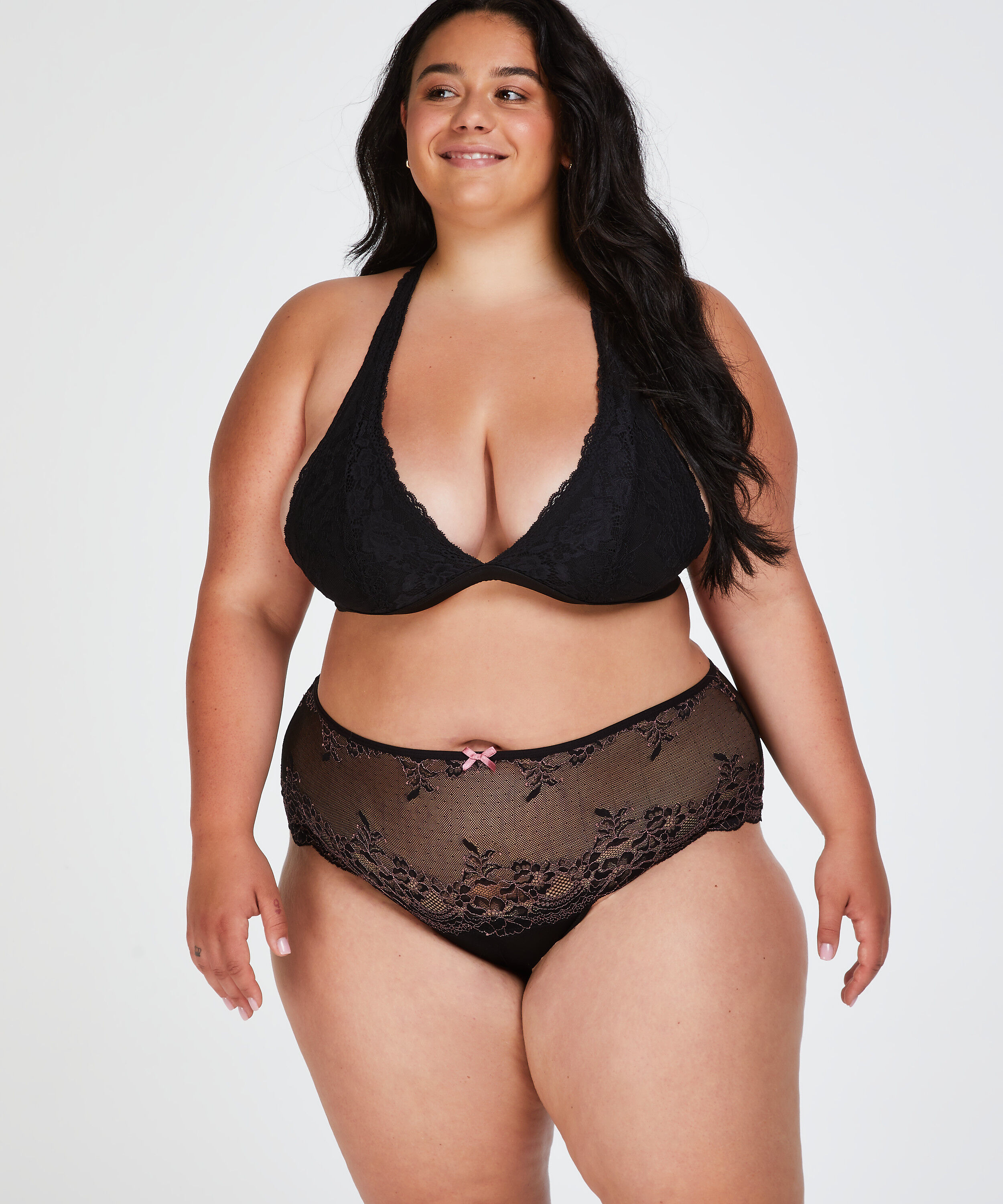 Doriane boxerstring kurvet form, Svart